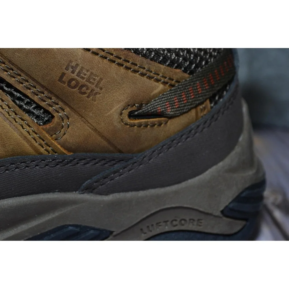 Keen Circadia Shoes Mens 7.5 Brown Leather Low Top‎ Vented Trail Hiking Sneakers - Picture 8 of 16